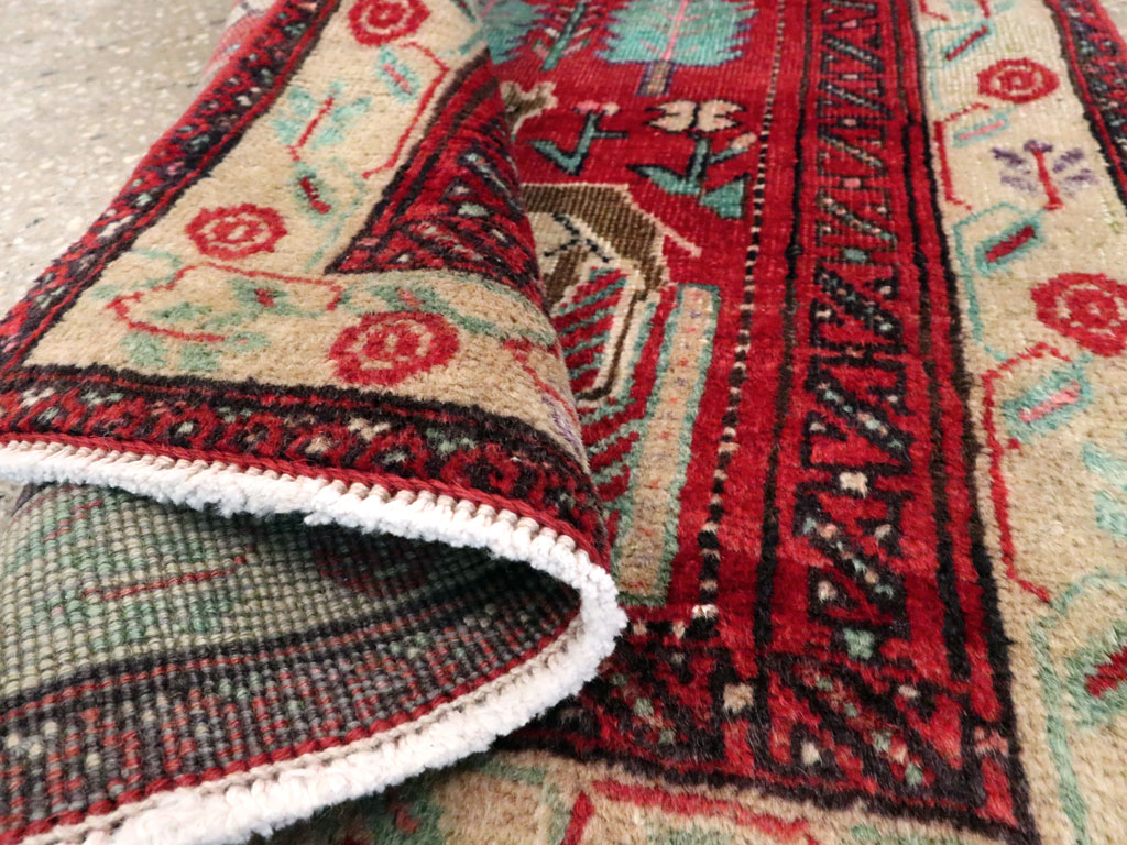 Vintage Central Asian Pictorial Turkoman Throw Rug (Pair: 1 of 2), No.27049 - Gsblank
