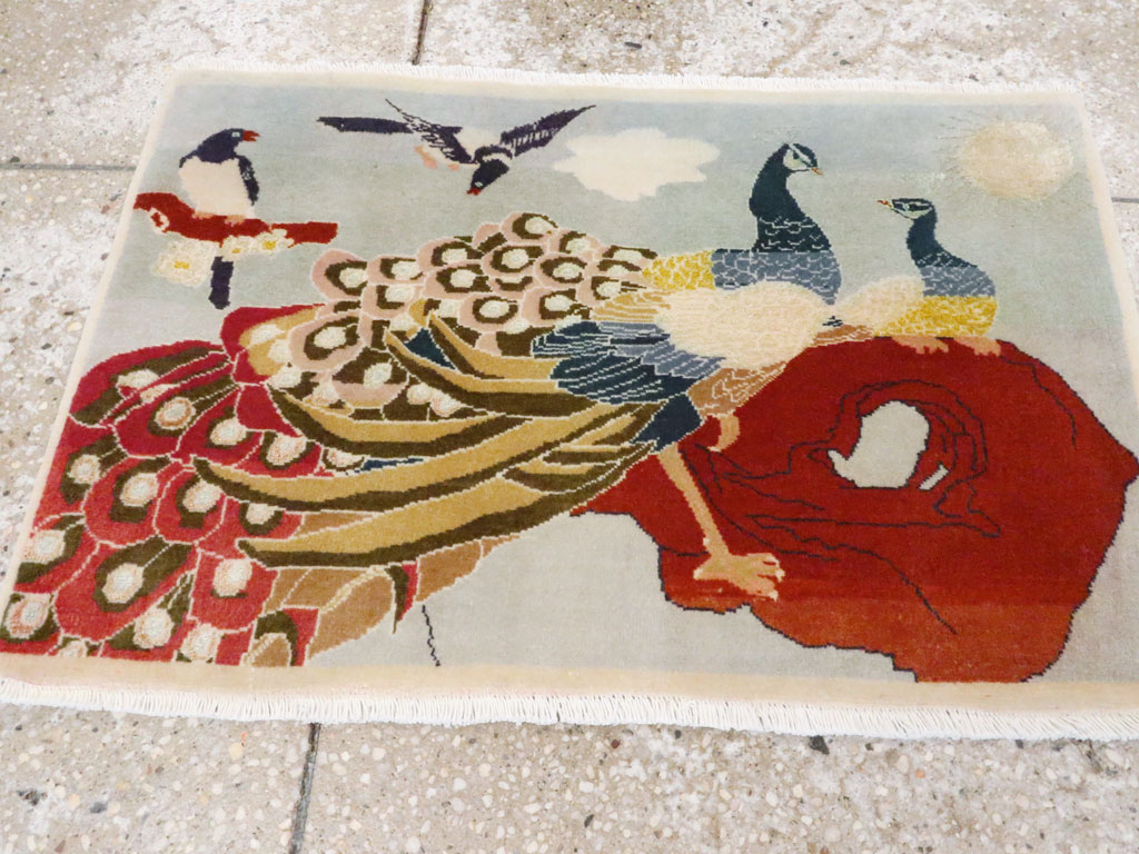 Vintage Persian Tabriz Pictorial Rug, No.27051 - Gsblank