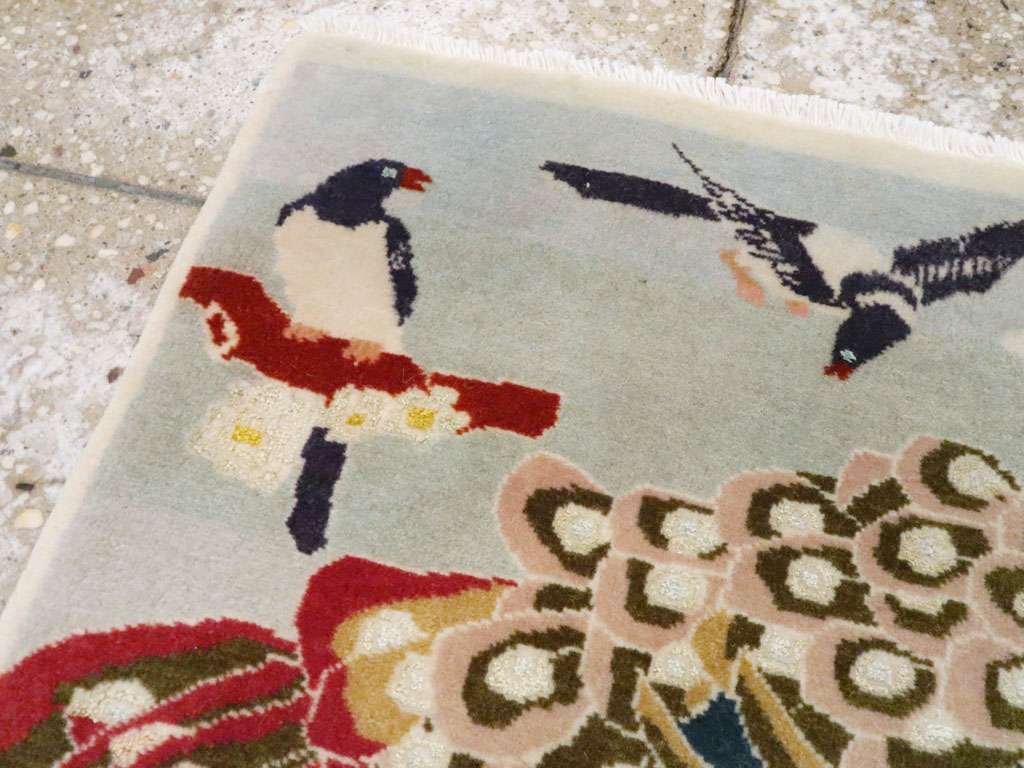 Vintage Persian Tabriz Pictorial Rug, No.27051 - Gsblank