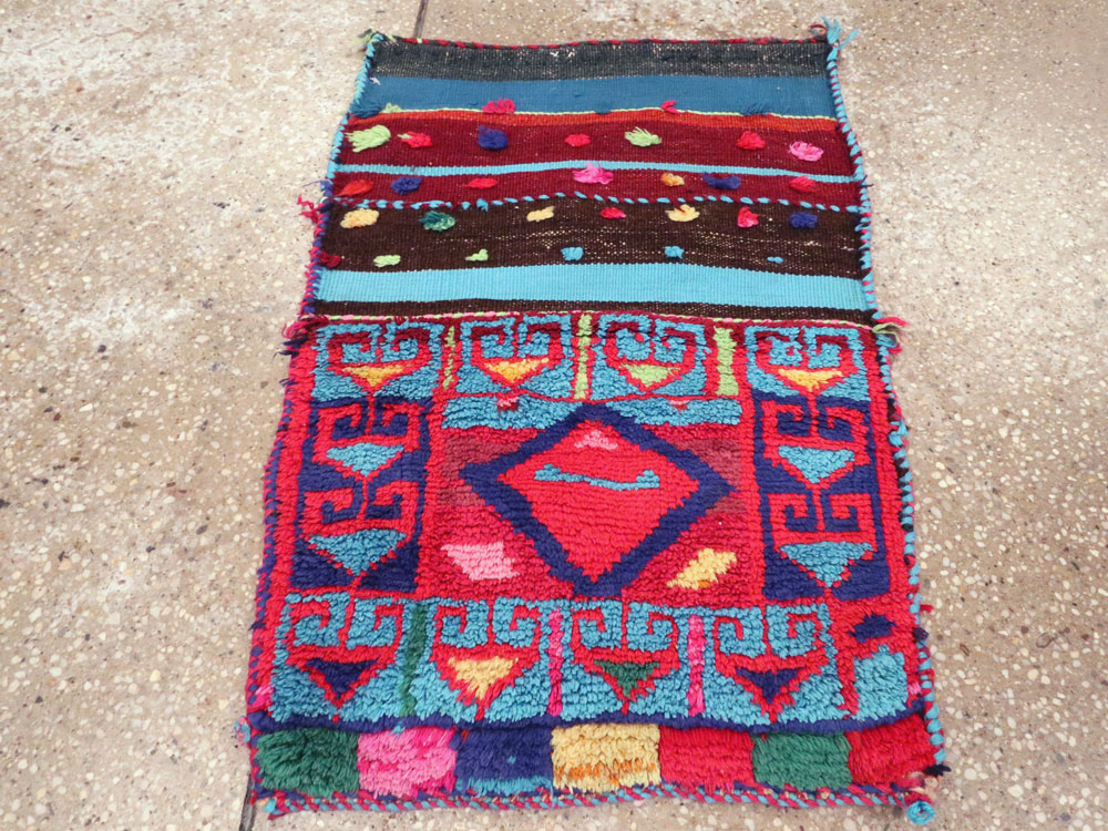Vintage Persian Kurdish Bag Face, No.27053 - Gsblank