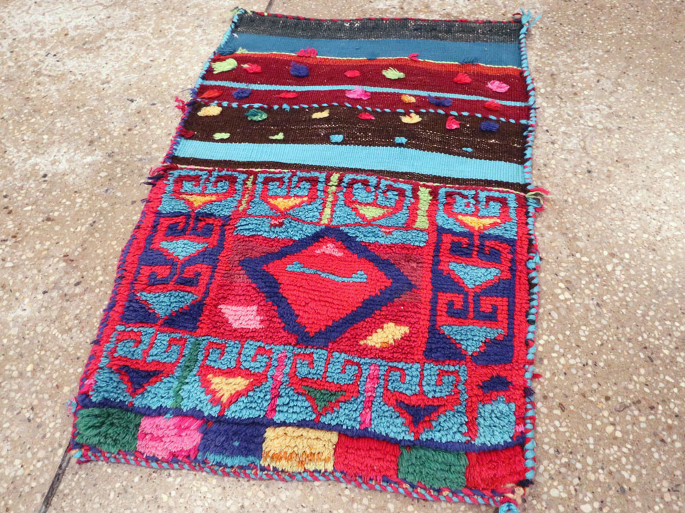 Vintage Persian Kurdish Bag Face, No.27053 - Gsblank