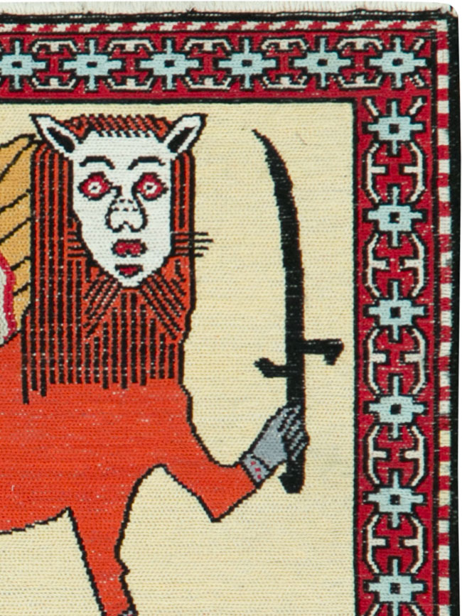 Vintage Persian Pictorial Kilim (Pair: 1 of 2), No.27057 - Gsblank