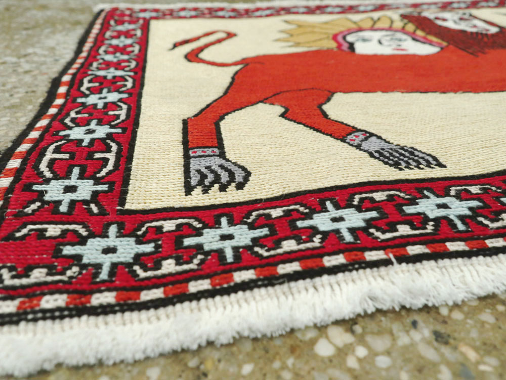 Vintage Persian Pictorial Kilim (Pair: 2 of 2), No.27058 - Gsblank
