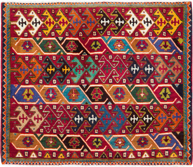 Vintage Persian Afshar Rug (Pair: 1 of 2), No.27059 - Gsblank