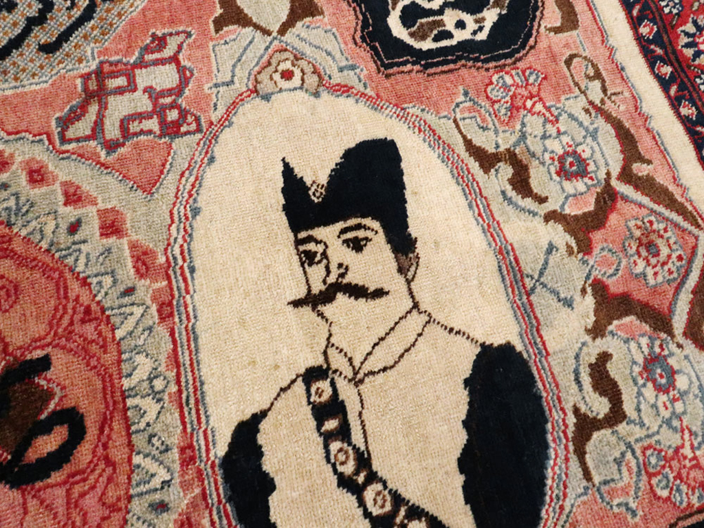 Antique Persian Tabriz Pictorial Rug, No.27060 - Gsblank