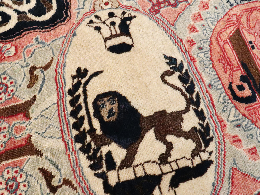 Antique Persian Tabriz Pictorial Rug, No.27060 - Gsblank