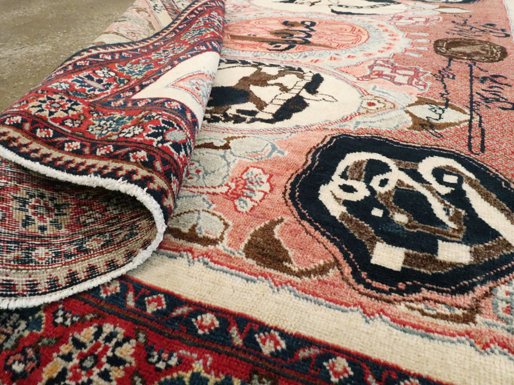 Antique Persian Tabriz Pictorial Rug, No.27060 - Gsblank