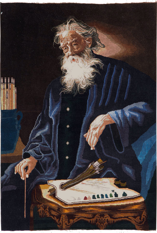 Persian Tabriz Pictorial Rug, No.27064 - Gsblank