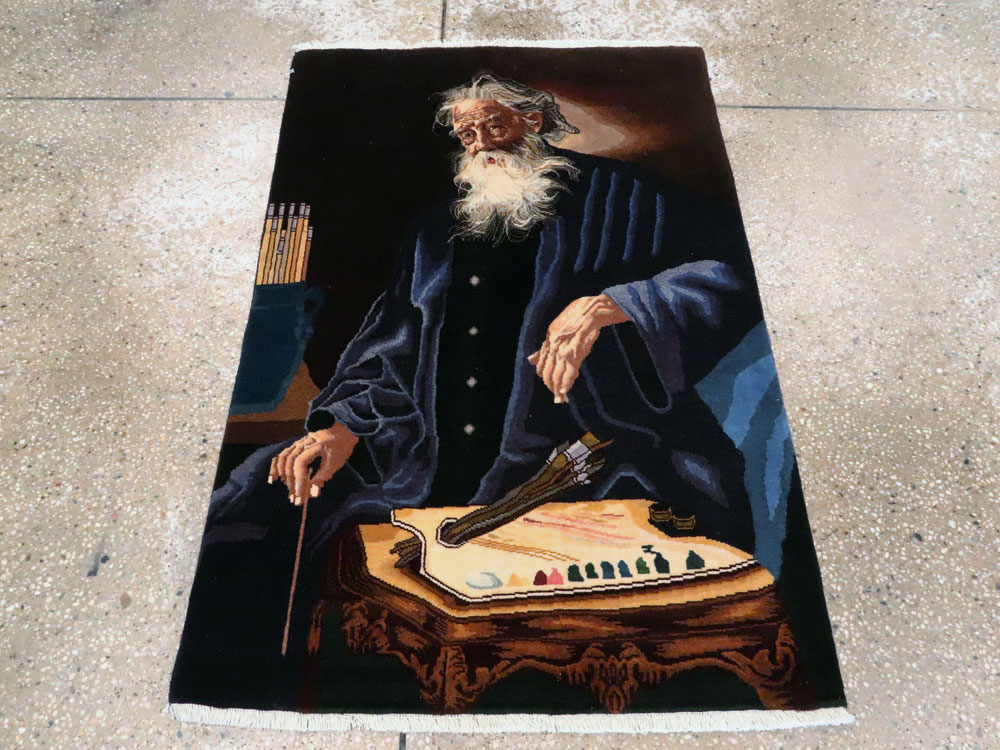 Persian Tabriz Pictorial Rug, No.27064 - Gsblank