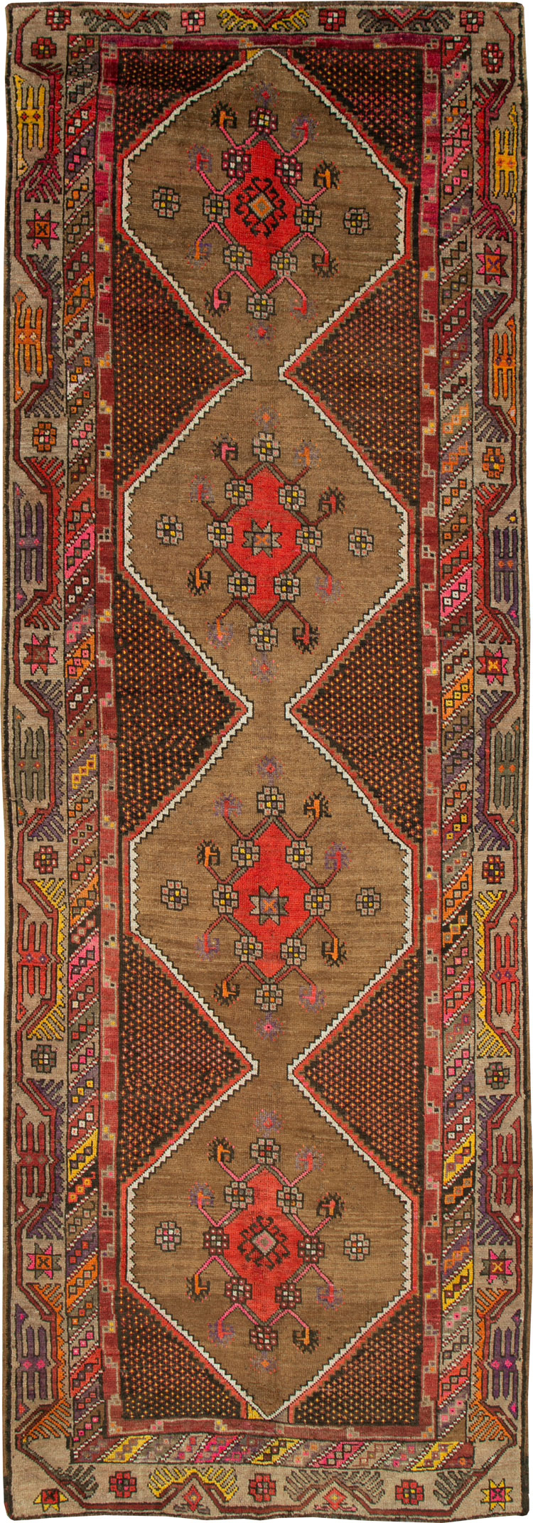 Vintage Persian Kurd Gallery Rug, No.27072 - Gsblank
