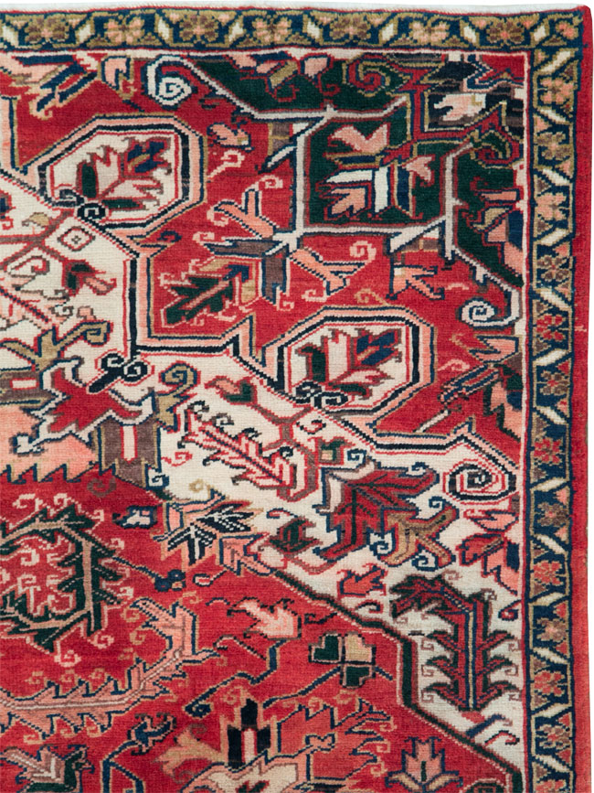 Vintage Persian Heriz Sampler Rug, No.27078 - Gsblank