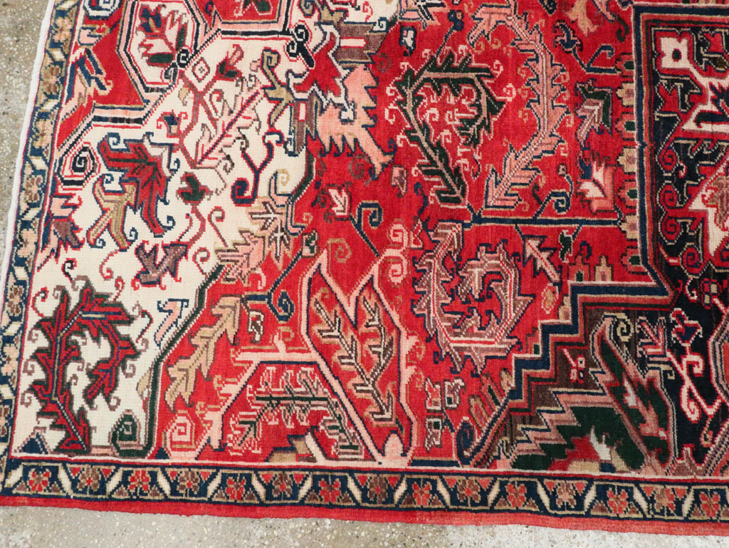 Vintage Persian Heriz Sampler Rug, No.27078 - Gsblank