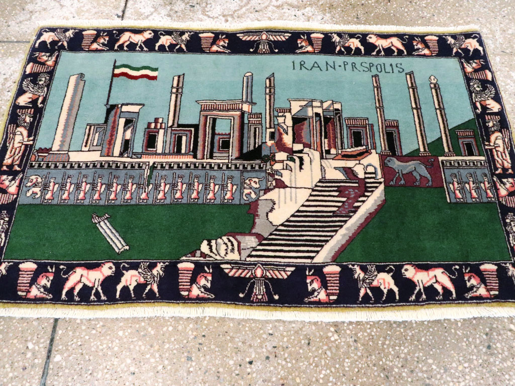 Modern Persian Tabriz Pictorial Rug (Pair: 1 of 2), No.27080 - Gsblank