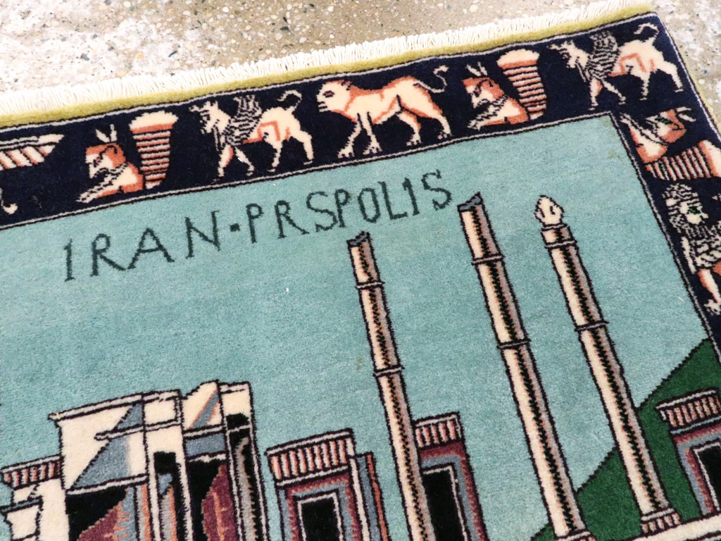 Modern Persian Tabriz Pictorial Rug (Pair: 1 of 2), No.27080 - Gsblank