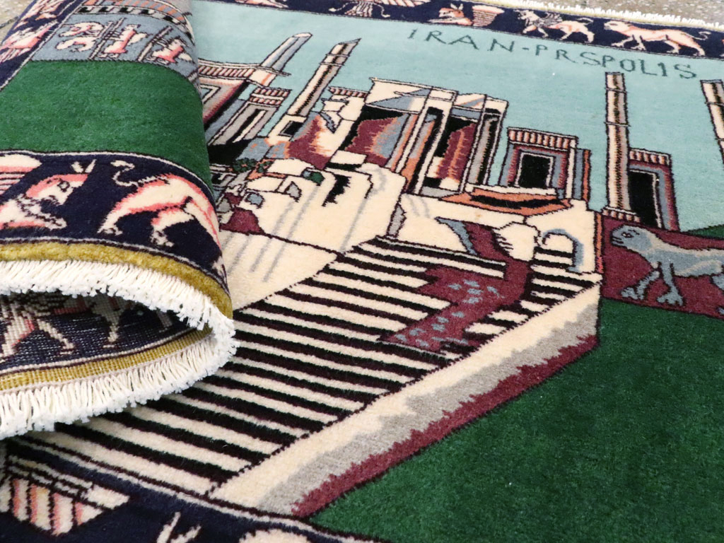 Modern Persian Tabriz Pictorial Rug (Pair: 1 of 2), No.27080 - Gsblank