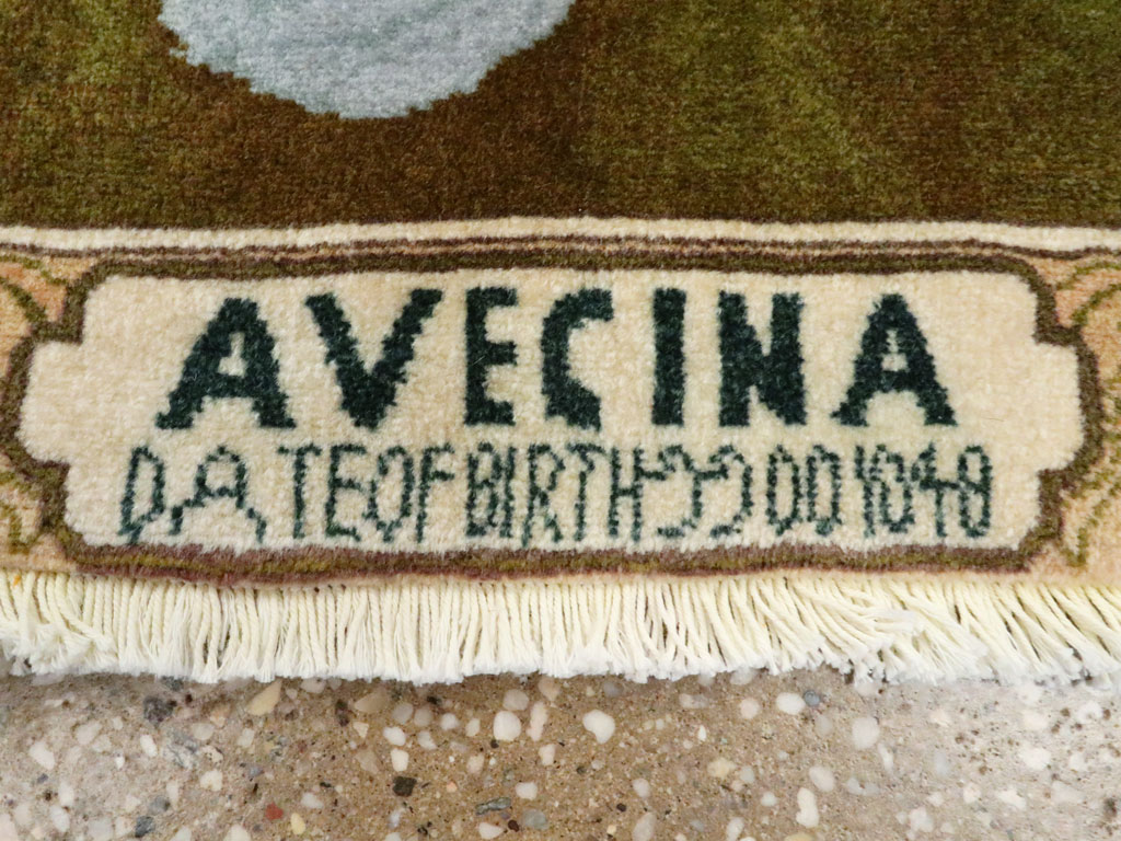 Vintage Persian Tabriz Pictorial Rug, No.27083 - Gsblank