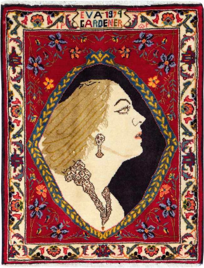 Vintage Persian Tabriz Pictorial Rug, No.27098 - Gsblank