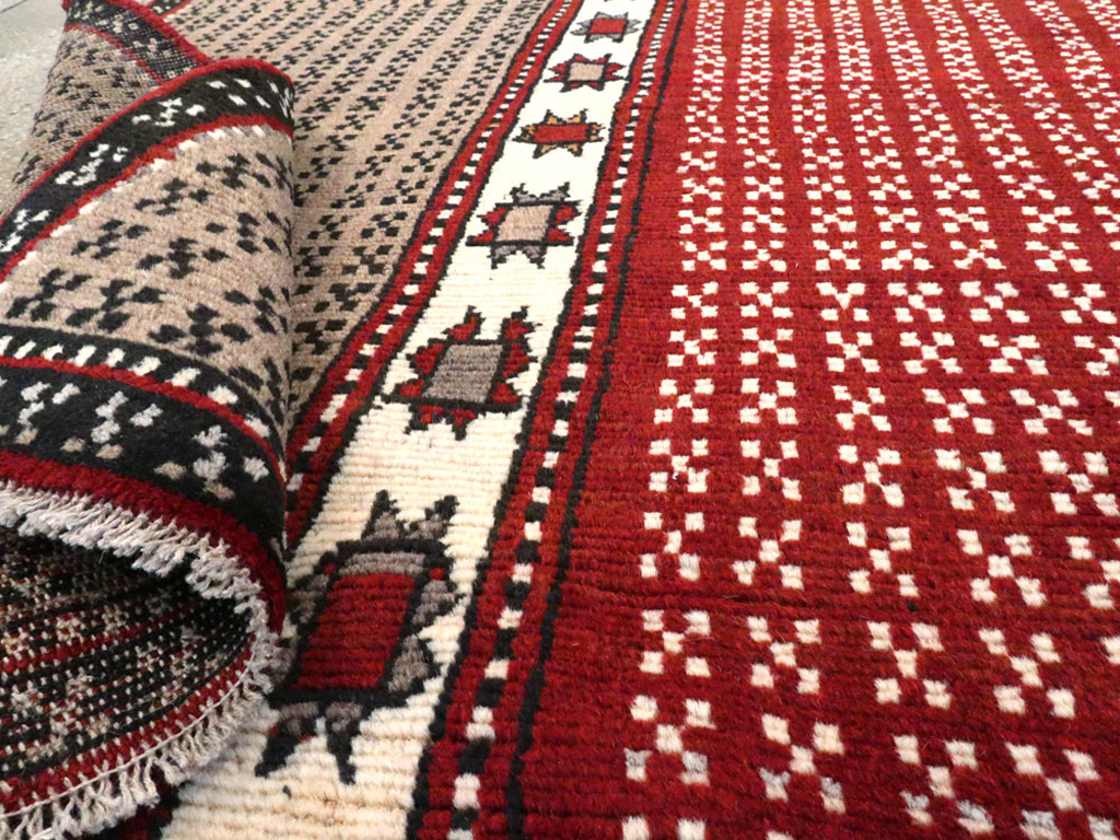 Vintage Persian Baluch Throw Rug, No.27099 - Gsblank