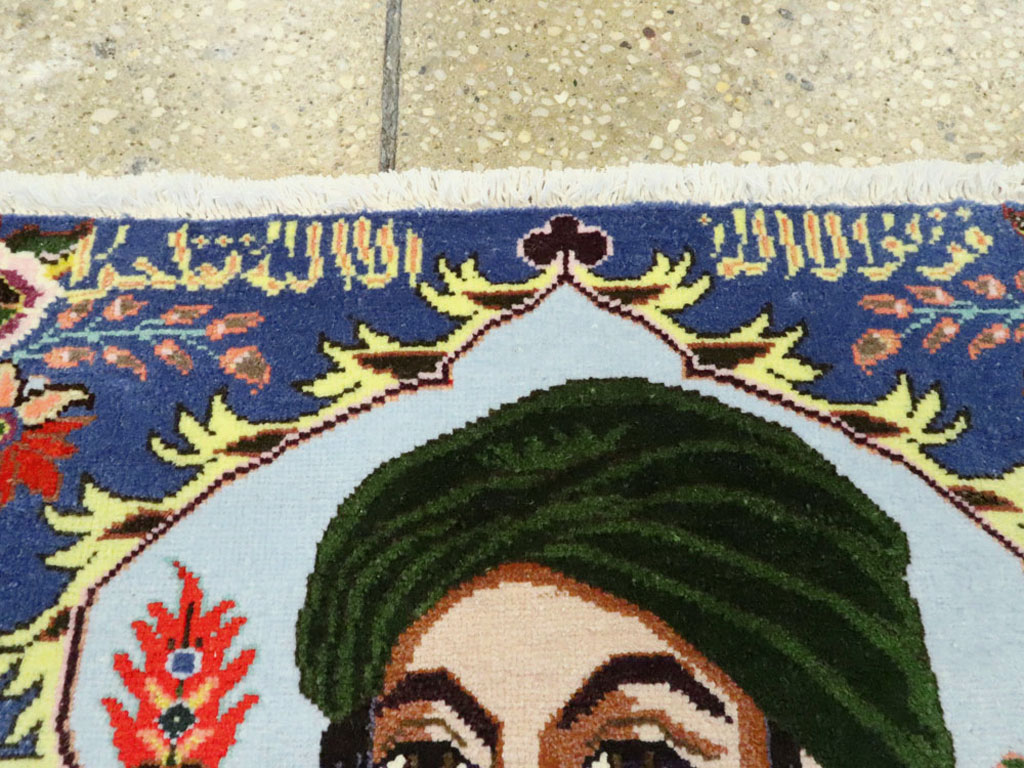 Vintage Persian Tabriz Pictorial Rug, No.27108 - Gsblank