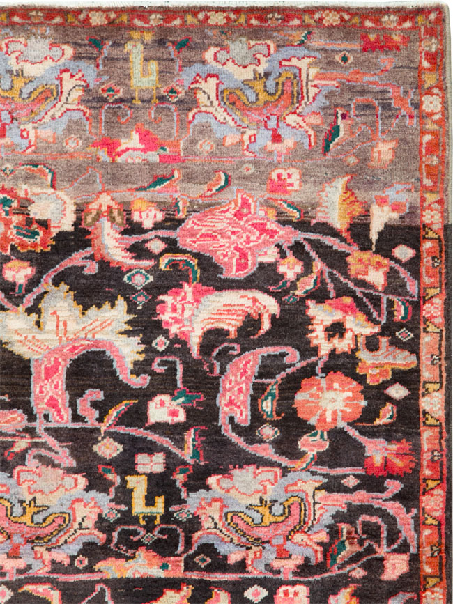 Vintage Persian Ardabil Throw Rug, No.27111 - Gsblank