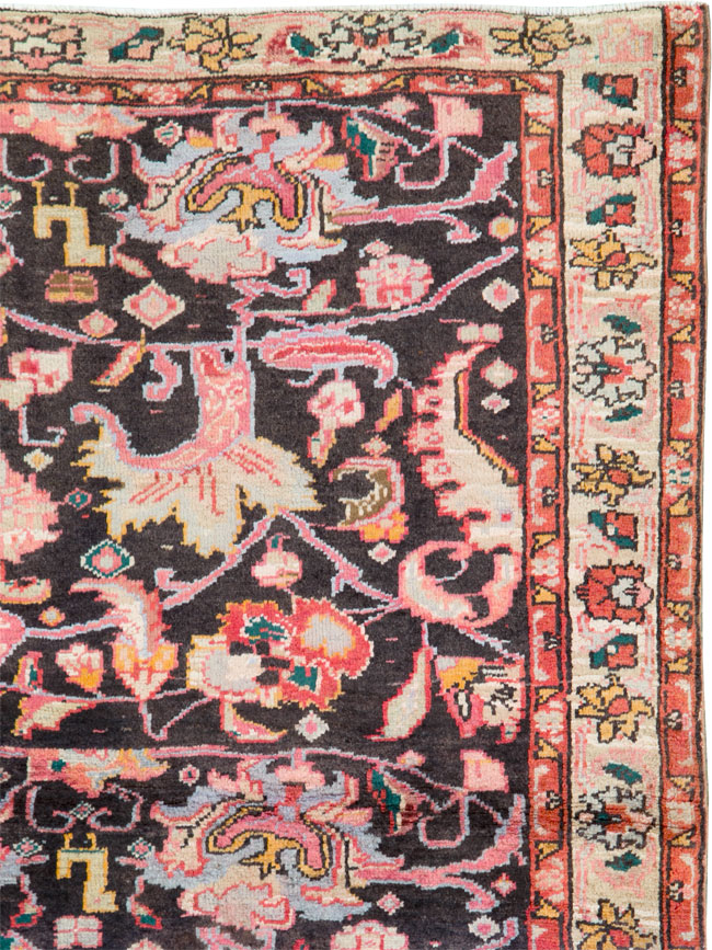 Vintage Persian Ardabil Throw Rug, No.27111 - Gsblank
