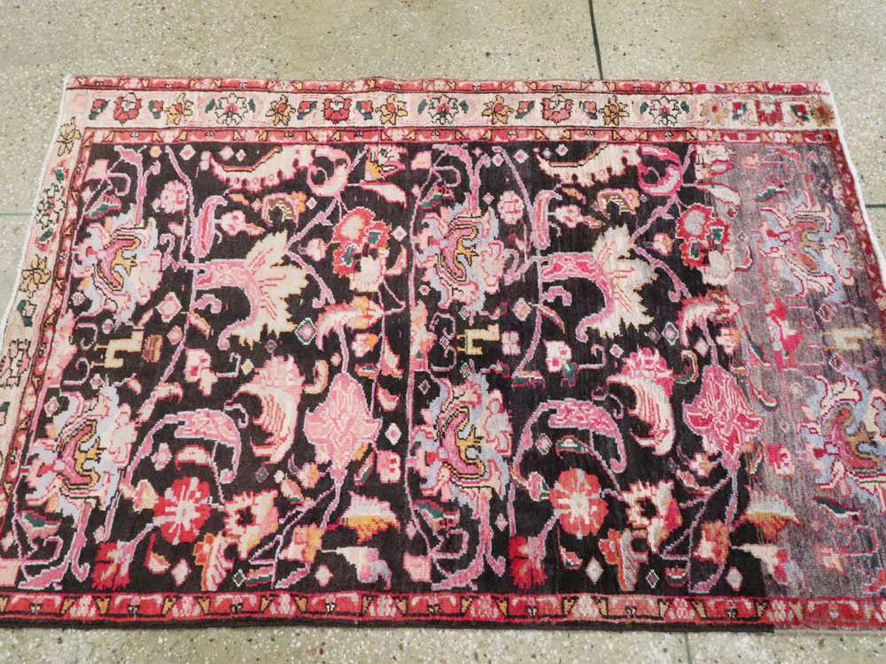 Vintage Persian Ardabil Throw Rug, No.27111 - Gsblank