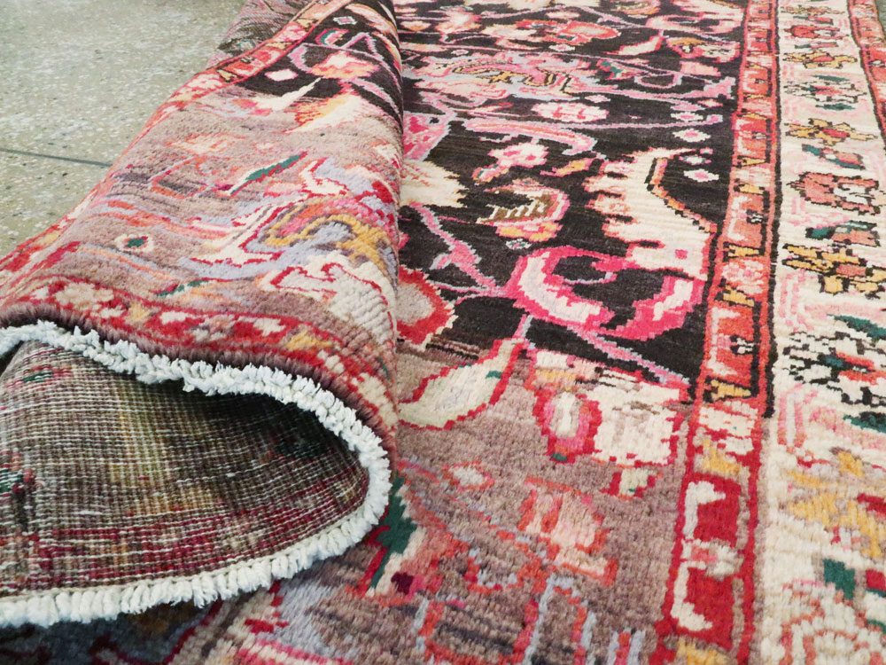 Vintage Persian Ardabil Throw Rug, No.27111 - Gsblank