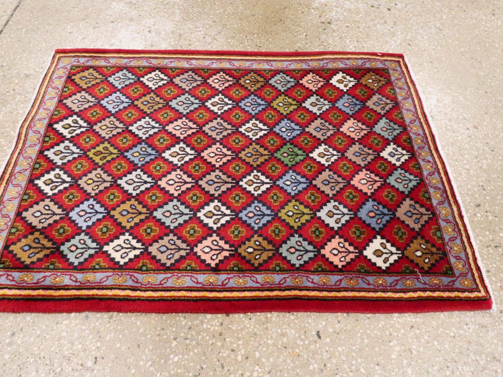 Vintage Persian Kashan Throw Rug (Pair: 1 of 2), No.27115 - Gsblank