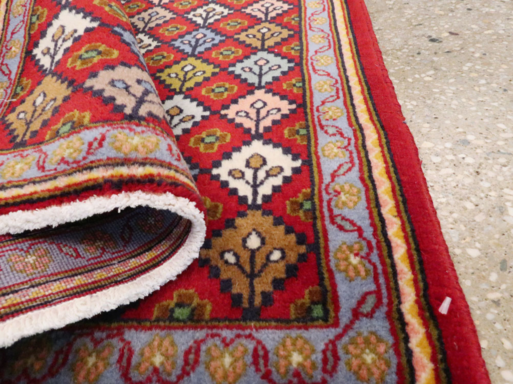 Vintage Persian Kashan Throw Rug (Pair: 1 of 2), No.27115 - Gsblank