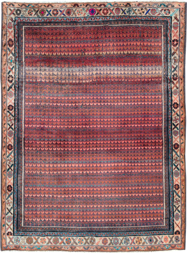 Vintage Persian Malayer Throw Rug, No.27119 - Gsblank