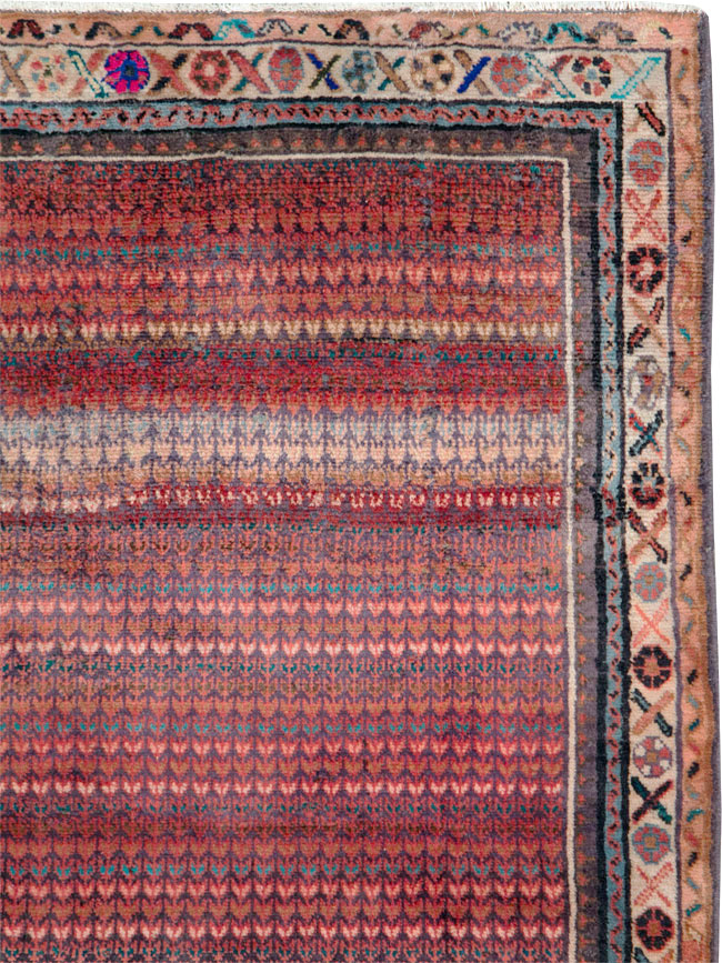 Vintage Persian Malayer Throw Rug, No.27119 - Gsblank