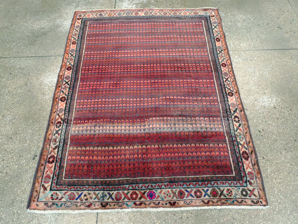 Vintage Persian Malayer Throw Rug, No.27119 - Gsblank