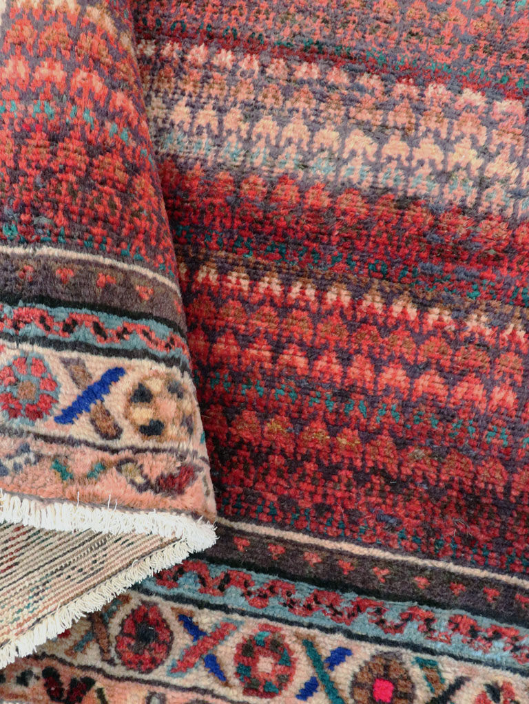 Vintage Persian Malayer Throw Rug, No.27119 - Gsblank