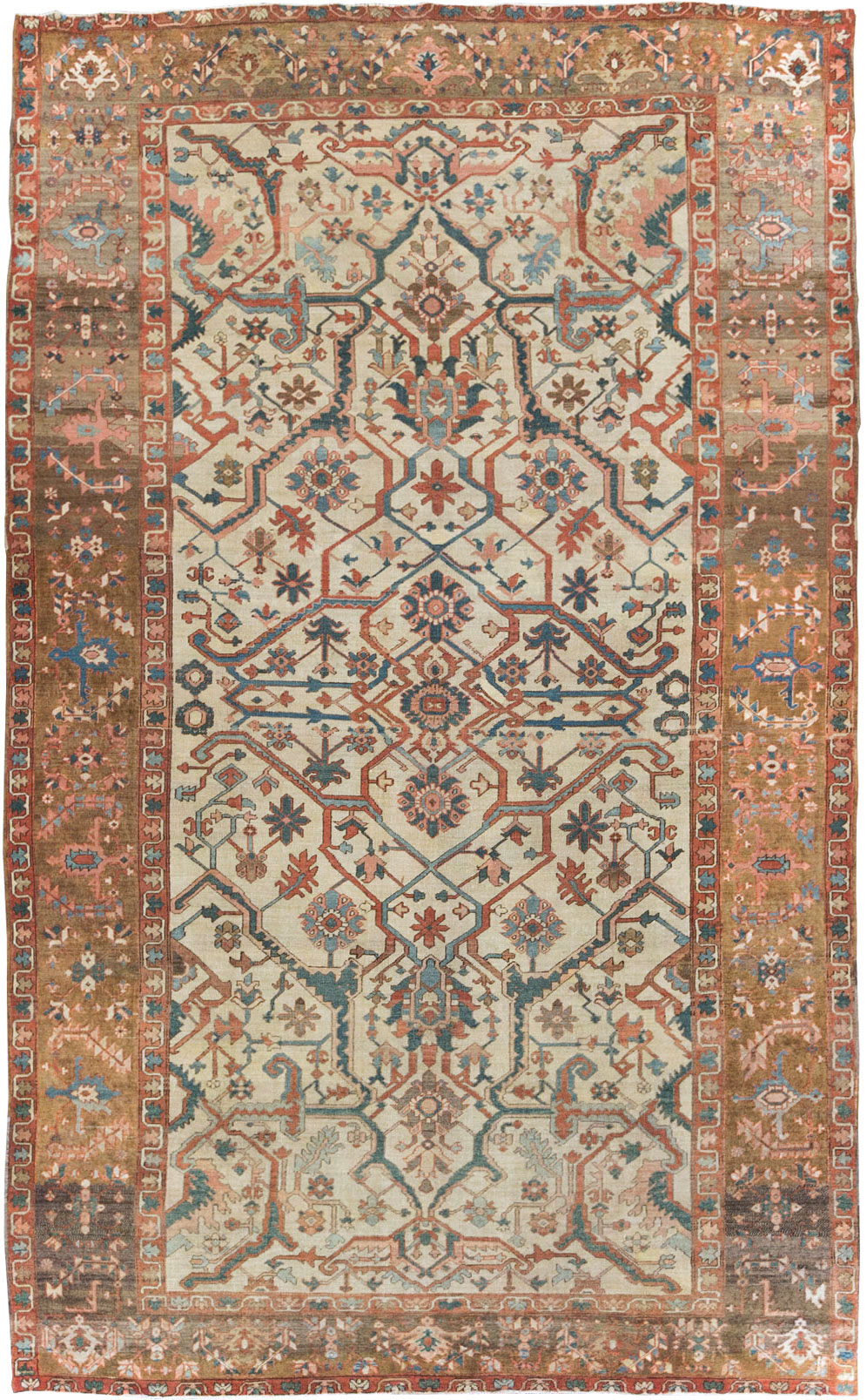 Antique Persian Heriz Carpet, No.27133 - Gsblank