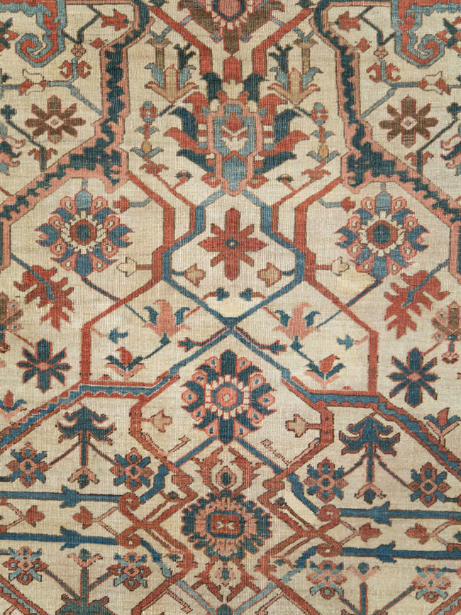Antique Persian Heriz Carpet, No.27133 - Gsblank