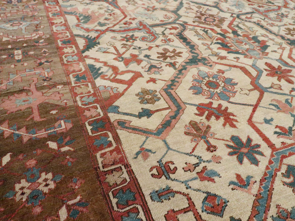 Antique Persian Heriz Carpet, No.27133 - Gsblank