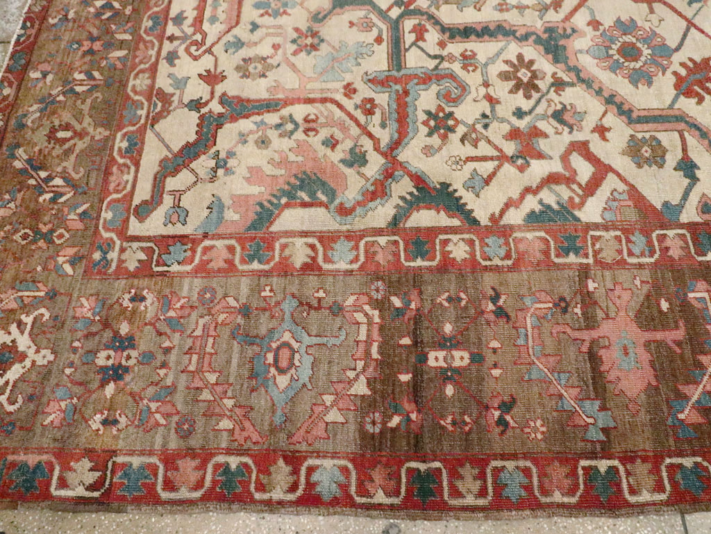 Antique Persian Heriz Carpet, No.27133 - Gsblank
