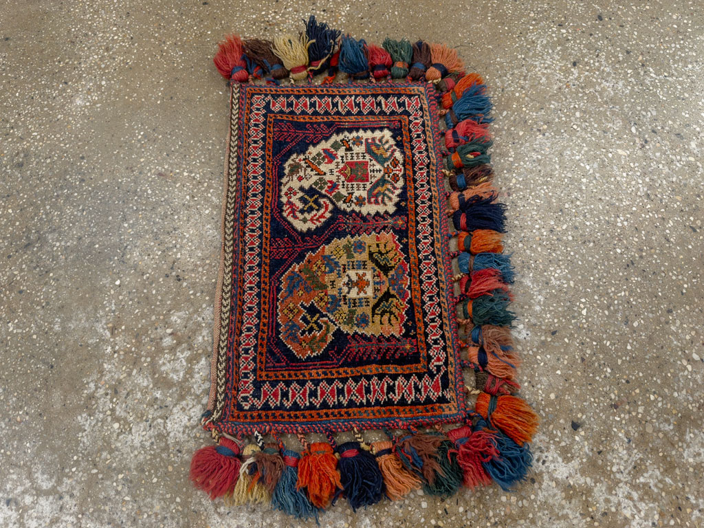 Antique Persian Afshar Tribal Bag, No.27134 - Gsblank