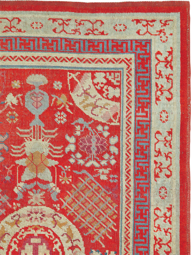 Vintage East Turkestan Khotan Rug, No.27136 - Gsblank