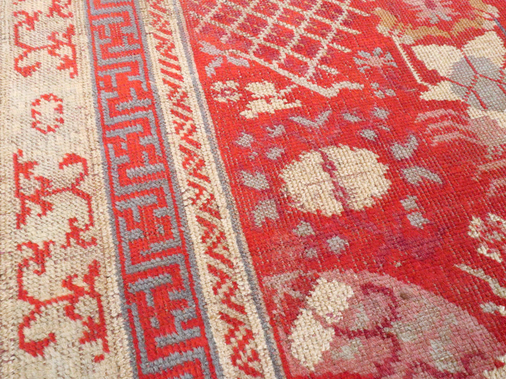 Vintage East Turkestan Khotan Rug, No.27136 - Gsblank