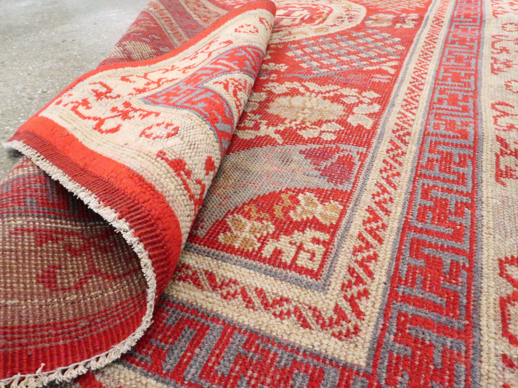Vintage East Turkestan Khotan Rug, No.27136 - Gsblank