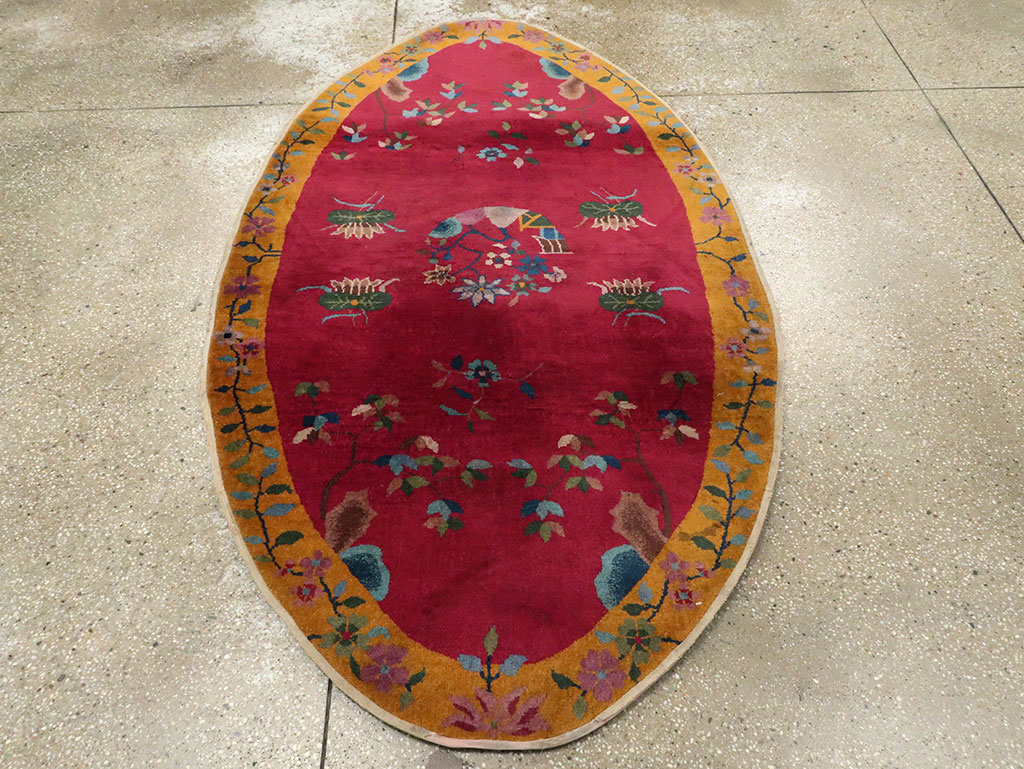 Vintage Chinese Deco Rug, No.27137 - Gsblank