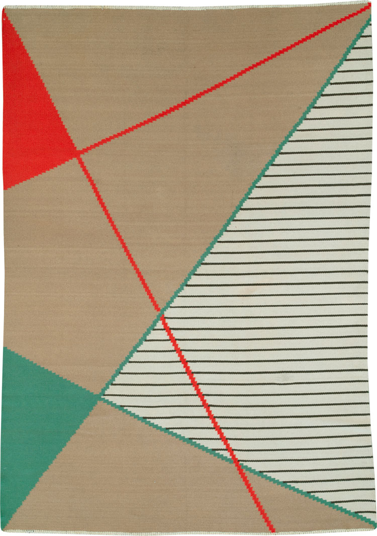 Vintage Czech Kilim Flatweave By Antonin Kybal, No.27138 - Gsblank