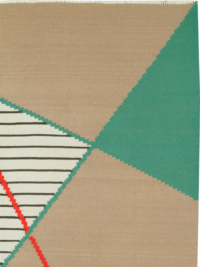 Vintage Czech Kilim Flatweave By Antonin Kybal, No.27138 - Gsblank