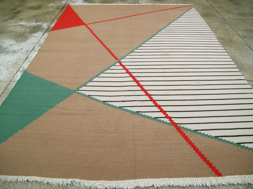 Vintage Czech Kilim Flatweave By Antonin Kybal, No.27138 - Gsblank