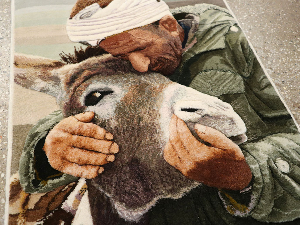 Modern Persian Tabriz Pictorial Rug, No.27140 - Gsblank