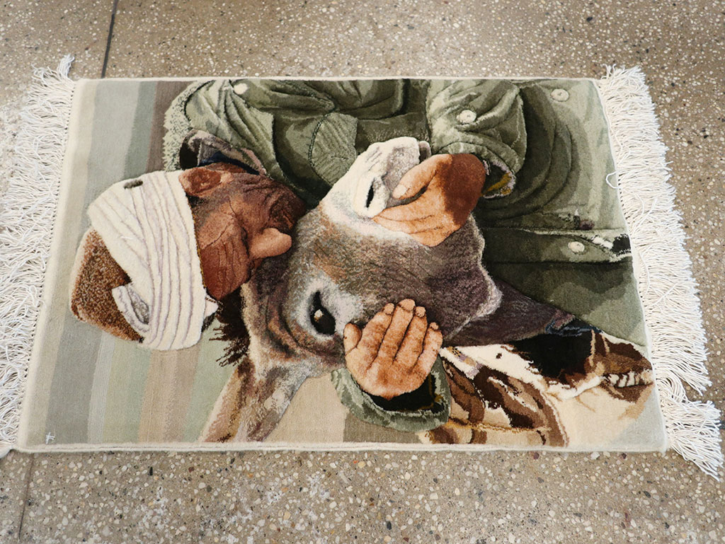 Modern Persian Tabriz Pictorial Rug, No.27140 - Gsblank