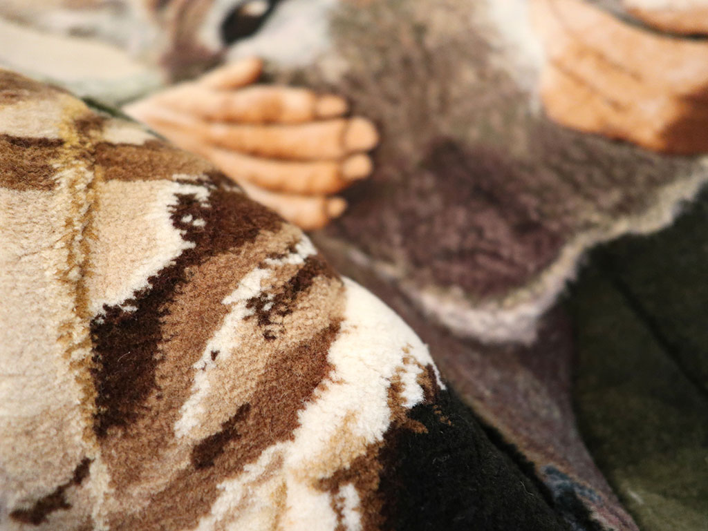 Modern Persian Tabriz Pictorial Rug, No.27140 - Gsblank