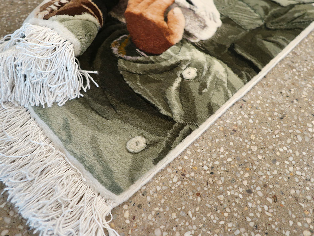 Modern Persian Tabriz Pictorial Rug, No.27140 - Gsblank