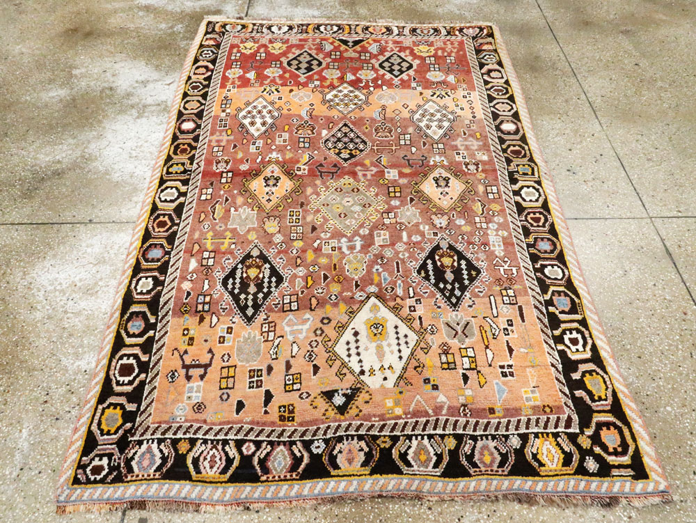 Vintage Persian Gabbeh Rug, No.27142 - Gsblank